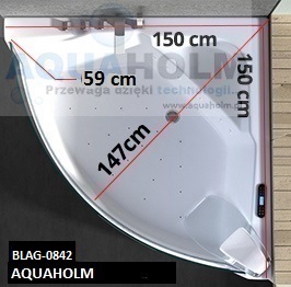Aquaholm CN-3131 150cm x 150cm x 59cm + PODGRZEWACZ WODY